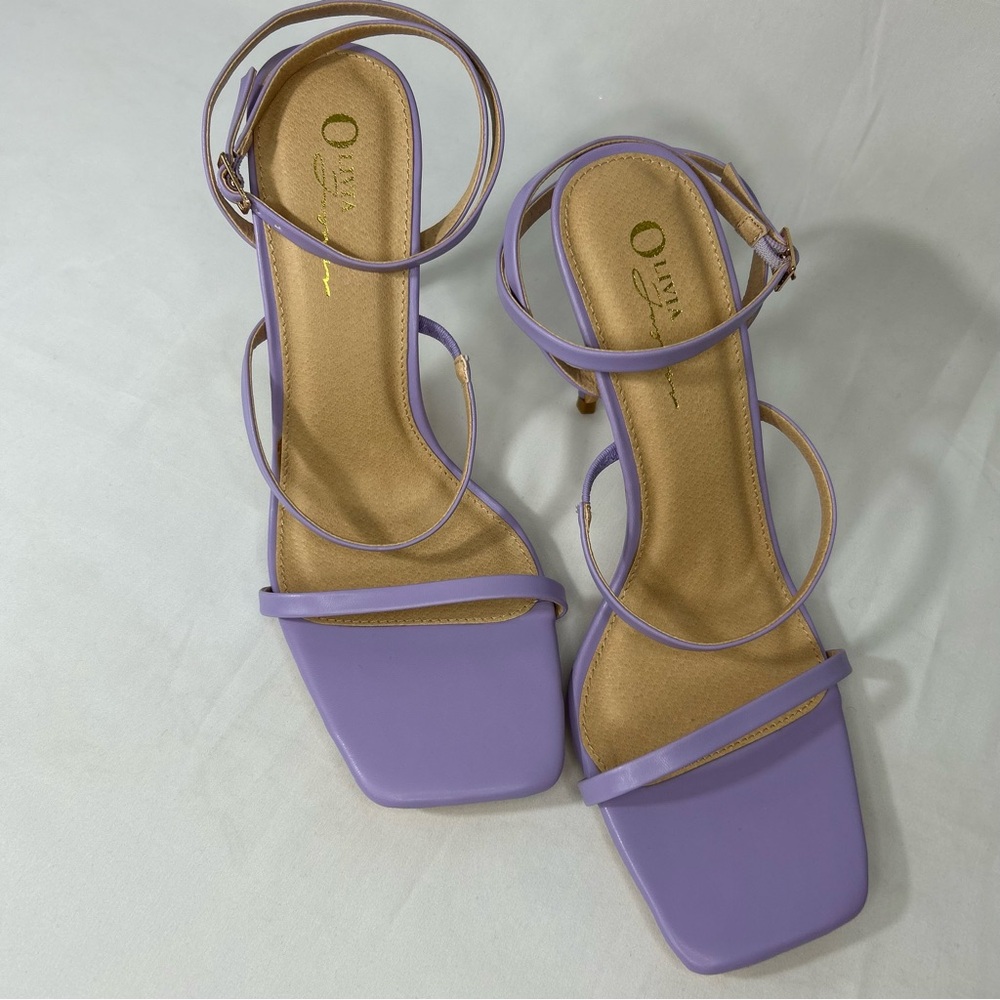 Olivia Jaymes Lavender Strappy Stiletto Sandals - Size 11 (NWOT)